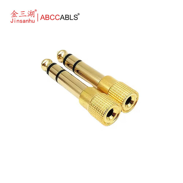 6.35mm (1/4 Inch) Male to 3.5mm Female Audio Adapter, Gold-Plated Stereo Jack Converter for Headphone Guitar Amplifier AMP