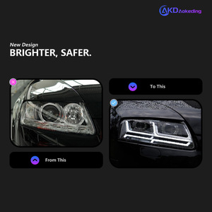 2008-2011 Audi A6L Ensemble de phares Nouvelle lentille en plastique double lumière LED modifiée Applicable pour le modèle Audi A6 - Product Image 4