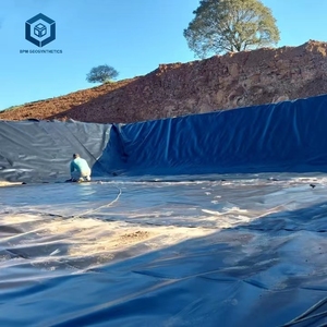 HDPE <span class=keywords><strong>LDPE</strong></span> bãi rác dam lót tấm cá trang trại AO 1mm Polyethylene <span class=keywords><strong>geomembrane</strong></span> - Product Image 6