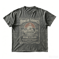 T-shirt DTG personnalisé Kornit, grammage lourd, effet vintage, graphique moto vieilli, streetwear, usine OEM