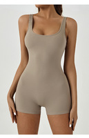 Combinaison de yoga sexy dos nu pour femme, ensemble de sport une pièce, combinaison push-up fessier, justaucorps de fitness, vêtements de sport pour l'entraînement