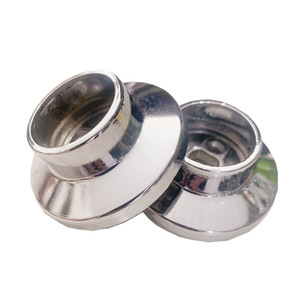 Clothes Rod Flange Base Zinc Alloy Ceiling Mount <b>Wardrobe</b> <b>Hardware</b> Glossy Antique Gold - Product Image 1