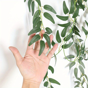 Artificial Willow Vine <b>Wall</b> Hanging 2.04m Silk <b>Flower</b> High Simulation Leaves Indoor Home <b>Decor</b> Wedding Photography Props - Product Image 4