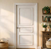 Porte intérieure en bois massif personnalisée, porte en bois moderne pour maison et villa, type de moulure en bois