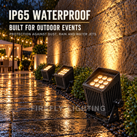 Projecteur LED sans fil à piles 9x18W RGBAW+UV 6-en-1 DMX IP65 pour événements, mariages et location de scènes