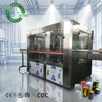 Machine de remplissage et de sertissage automatique 2-en-1 haute vitesse 6000 CPH pour canettes en aluminium, idéale pour les lignes de sodas et de bières gazeuses