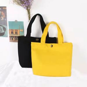 Eco-Friendly <b>Mini</b> Cotton Tote Lunch Bag Letter Pattern Custom Logo Screen Printing Custom Colors 10-14Oz Thickness Bag Shopping - Product Image 5