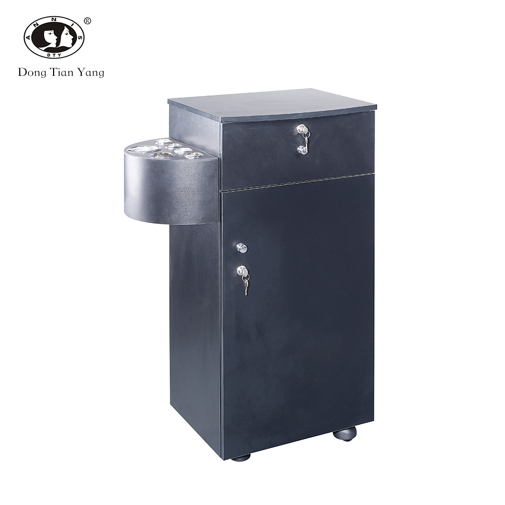 DTY черная мебель для салона красоты, станция для укладки волос, парикмахерский шкаф