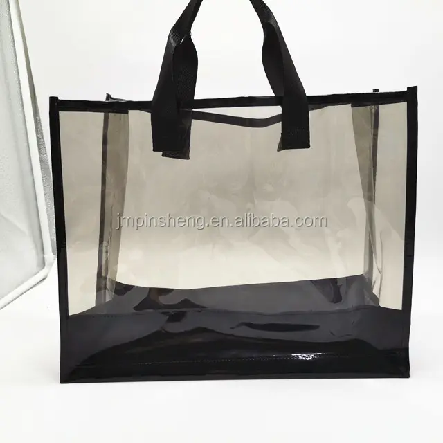 हैंडबैग कंधे ढोना बैग फैशन स्वनिर्धारित लोगो बड़े क्षमता पीवीसी शॉपिंग बैग