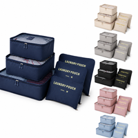 Bolsas de Almacenamiento Premium para el Hogar, de Tela Oxford, Personalizables, Juego de Organizadores de Varios Tamaños, Parte Superior de Malla, Doble Cremallera, para Viajes, a la Moda