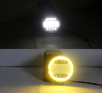 Feux de travail LED pour voiture 12V, blancs et ambre, projecteurs 4x4, 72W, feux de travail LED