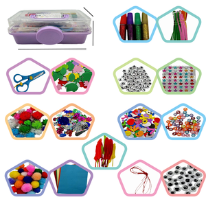 <strong>Arts</strong> and Crafts Supplies for Kids DIY Crafts <strong>Set</strong> with Pipe Cleaners Craft Box Preschool Home Toys Gift for Kids - Product Image 3