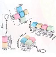 Factory Price LED Light Mechanical Keycap Keychain Fidget Clicker Keyboard Keyring Stress Relief Decompression Toys