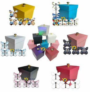 Personalizable DIY Explosión <span class=keywords><strong>Confeti</strong></span> Jump Pop-up Cube Cards Box Diseñado en fábrica en relieve Flor Mariposa Materiales reciclados - Product Image 6