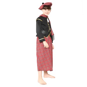 Costume da ragazzo scozzese a quadri rossi, costume scozzese, costumi di Halloween britannici per bambini - Product Image 5