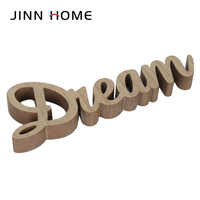 Jinn Home Dream Panneau en bois de style antique Décorations murales pour la maison Artisanat et boîtes en bois MDF avec lettres de sculpture sûres