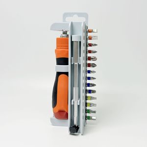 16 In 1 Ratchet Screwdriver Set With Colored Vanadium Steel Bits Folding Holder Manual Hardware Tool Set - Product Image 4
