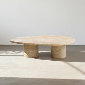 Tavolino da Caffè Moderno Minimalista in Travertino con Texture in Pietra Naturale, <span class=keywords><strong>Rettangolare</strong></span>, per <span class=keywords><strong>Arredamento</strong></span> <span class=keywords><strong>Soggiorno</strong></span> - Product Image 3