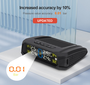 Car <strong>TPMS</strong> Tire Pressure Monitoring System Solar Charging HD Digital LCD Display Auto Alarms Wireless External Sensors <strong>TPMS</strong> - Product Image 5