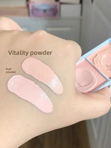 Two Color Cushion Foundation <b>Compact</b> Matte Finish Pore Covering Brightening Face Powder with Highlight for Daily <b>Makeup</b> - Product Image 6