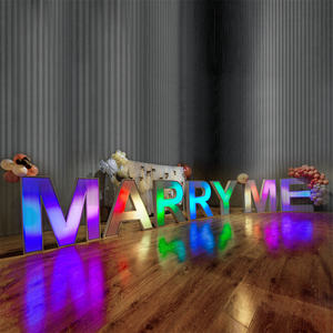 Custom 4ft 3D ha portato lettere tendone 'sposami' illuminate lettere di luce al Neon per decorazione di auto di nozze Taxi aziende ospedali - Product Image 3
