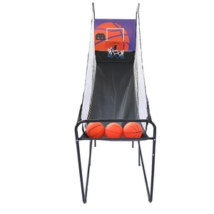 Machine <span class=keywords><strong>de</strong></span> tir au <span class=keywords><strong>basket</strong></span> <span class=keywords><strong>pliable</strong></span> en tube d'acier <span class=keywords><strong>de</strong></span> 22 mm, <span class=keywords><strong>jeu</strong></span> d'arcade d'intérieur, avec logo personnalisé, noir, à prix bas en 5-7 jours - Product Image 1