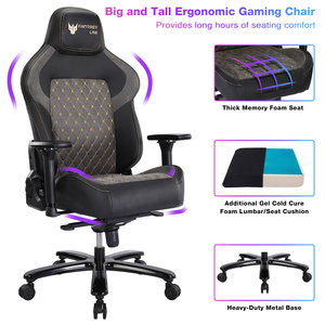 VANBOW Gaming Stuhl Hochwertiger, ergonomischer Gaming-Stuhl aus PU-Leder für lange Arbeitszeiten - Product Image 3