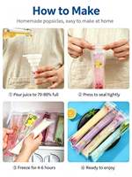 Sacs transparents auto-scellants pour glaces, sacs jetables pour yaourts, smoothies aux fruits, impression personnalisée