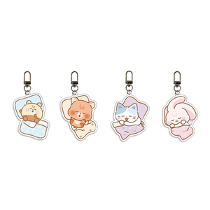Custom Cartoon Version Q Image Cute Acrylic UV Printed <b>Anime</b> Pattern Key Chain Bag Pendant Fashion Trend Student - Product Image 2