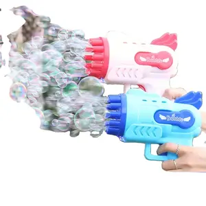 Sıcak satış 2022 bazuka kabarcık tabancası otomatik sabun su makinesi 12 delikli mini oyuncak