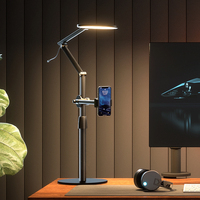 Support de diffusion en direct TikTok pour smartphone et tablette en alliage d'aluminium UPERGO, avec commande tactile et lampe LED intégrée