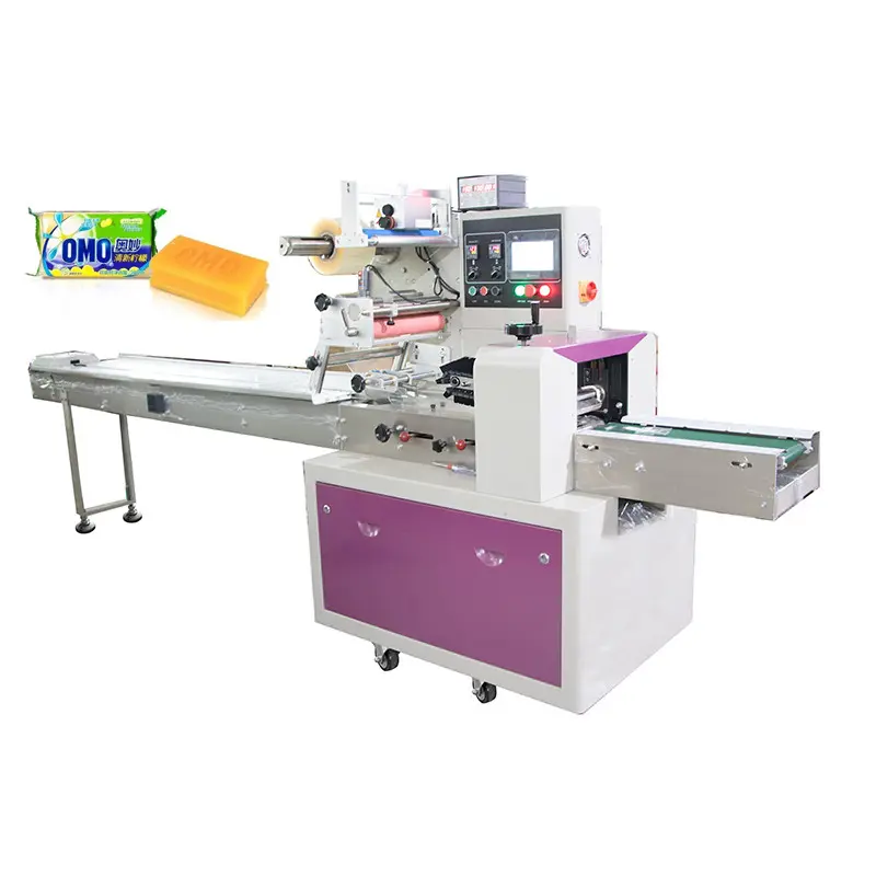 Kussen Pak Kussen Type Zeep Bar Verpakking Verpakkingsmachine Automatische Kussen Tas Handleiding Zeep Automatische Verpakking Machine