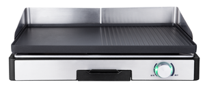 Grill électrique réversible à surface plate 2000W, plaque en aluminium moulé sous pression détachable, protection anti-graisse, contrôle numérique de la température, antiadhésif - Product Image 6