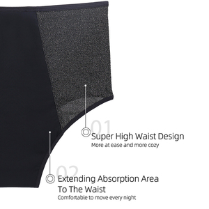 Bragas de estilo diario para el período suave, venta al por mayor, <span class=keywords><strong>Culottes</strong></span> Menstrual, absorbente, algodón orgánico, ropa interior Menstrual, Dropshipping - Product Image 4