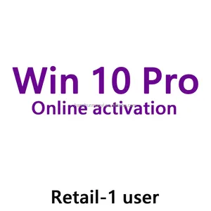 Asli Win 10 Pro kunci 100% aktivasi Online Win 10 Pro lisensi kunci Digital 1PC ritel kirim melalui halaman obrolan Ali