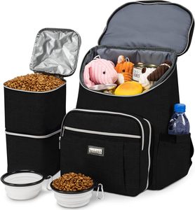 Free sample Dog <b>Travel</b> Bag, Pet <b>Travel</b> Bag (All Pet <b>Travel</b> Supplies), with 2 Pet Food <b>Containers</b> and 2 Collapsible - Product Image 1