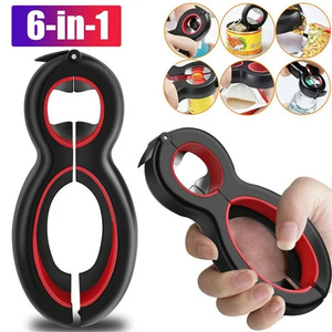 Abridor de Botellas Multifunción 6 en 1, Abridor de Frascos Todo en Uno con Pinza en Forma de 8, Abridor de Latas, Vino, Cerveza, Tapas de Frascos - Product Image 4