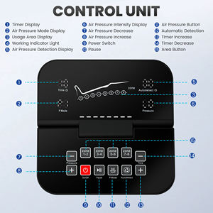 CE 8 Chambers mesin pemijat tubuh, sepatu bot pompa pemulihan olahraga dengan layar sentuh <span class=keywords><strong>LCD</strong></span> pemulihan kaki drainase limfatik - Product Image 3