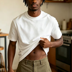 Camiseta de Manga Larga para Hombre, Cuello Redondo, Color Sólido, Estilo Holgado, Otoño-Invierno, con Logotipo OEM - Product Image 4