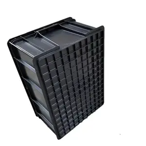 Recyclable Feature And Apparel Industrial Use ESD Plastic Crate Storage Transporting Box