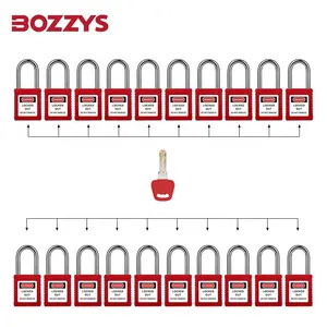 BOZZYS 20-pieces Insulated Nylon Lock Body Red Dust Proof Safety Padlocks With Keyed Alike Suitable For Industrial Overhaul