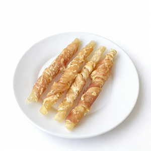 Friandises pour chiens en gros OEM : Rouleaux <span class=keywords><strong>de</strong></span> viande <span class=keywords><strong>de</strong></span> poulet et <span class=keywords><strong>de</strong></span> <span class=keywords><strong>canard</strong></span> enveloppés <span class=keywords><strong>de</strong></span> peau crue, sans céréales, naturels, pour des soins dentaires durables - Product Image 4