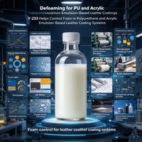 Agent anti-mousse adapté aux systèmes de pulvérisation sans air à rouleau brosse, pulvérisation à air comprimé, émulsions PU et acryliques, et systèmes pour cuir