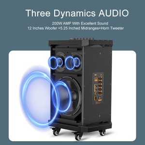 ZW-K60 200W Trolley Speaker BT5.0 Hifi 10000 MAh Battery with Wireless <strong>Mic</strong> Speakers Support Music Instrument <strong>Input</strong> Audio <strong>Input</strong> - Product Image 2