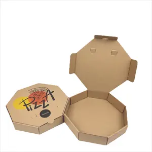 Высокое качество пользовательские гофрированная крафт-бумага восьмиугольная коробка для пиццы