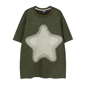 Camiseta de algodón de manga corta para hombre, personalizada, estilo vintage, de alta calidad. - Product Image 2