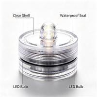 Flammenlose, wasserdichte, batteriebetriebene LED-Tauchlichter, schwimmende Mini-Teelichter für Pool-Dekoration und Sicherheit