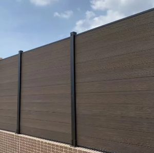 Kit complet de clôture composite moderne en WPC, clôture WPC Gardence de 6' H <span class=keywords><strong>x</strong></span> 6' L, clôture WPC en érable noir - Product Image 4