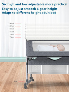 <span class=keywords><strong>Cuna</strong></span> Doble Plegable Portátil de Alta Calidad para Bebés Recién Nacidos, <span class=keywords><strong>Cuna</strong></span> para Gemelos, Juego de Ropa de Cama para Bebés Recién Nacidos - Product Image 3