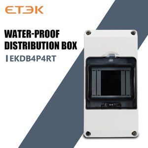 ETEK IP65防水ダストプルーフ屋外電気MCBジャンクションボックス4ウェイDC配電電源装置ABS + PCウォールマウント - Product Image 2